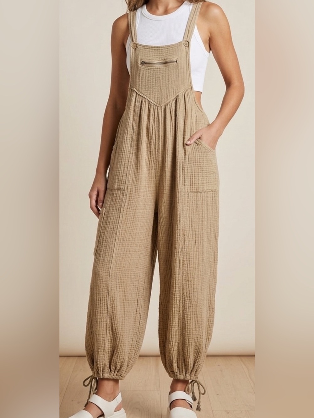 Easel Gauze oversized Overalls beautiful combination of colour and comfort
